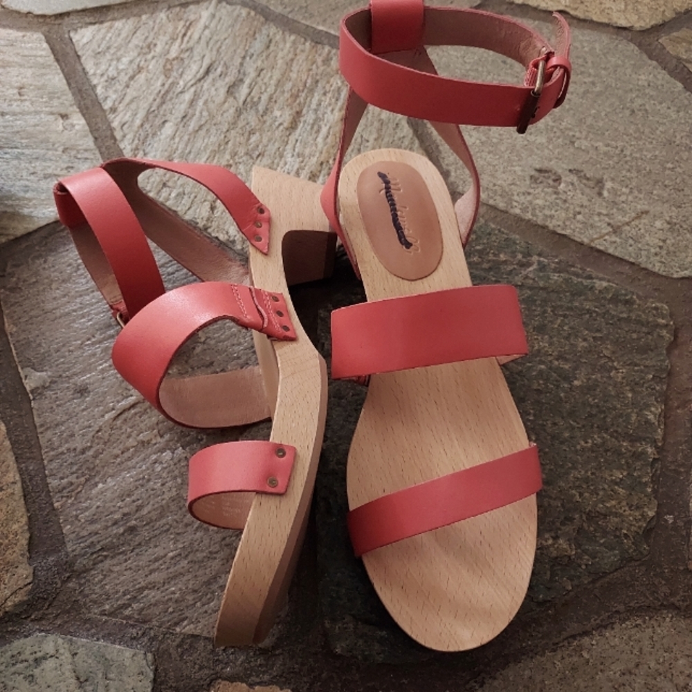 Madewell the Jodi sandal clogs orange size 7.5